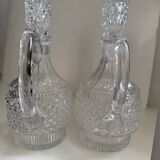 2 crystal carafes