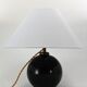 Art Deco black glass ball lamp 1930