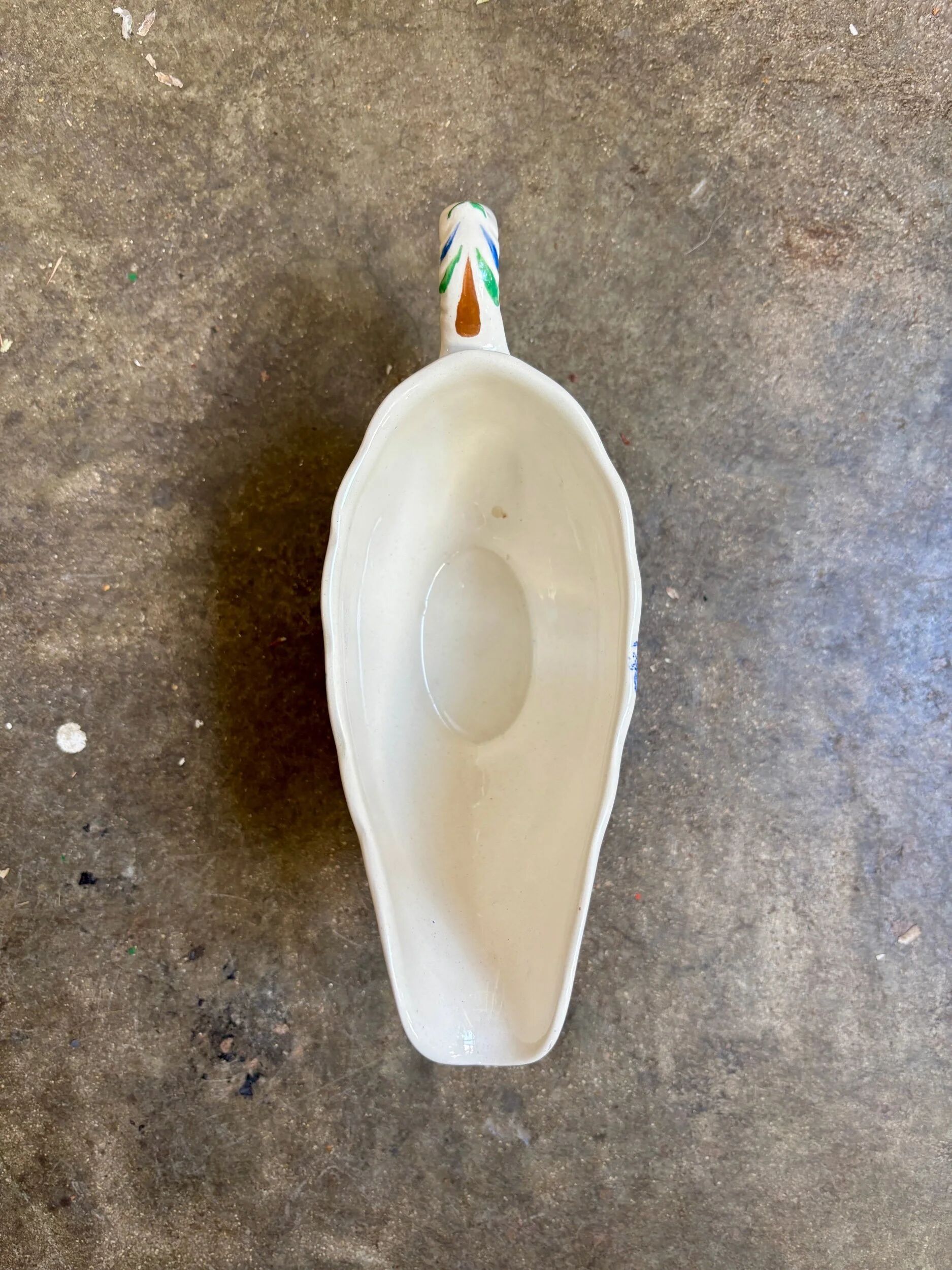 Mason's sauce boat in polychrome ironstone, "Belvedere" service - early 20th century
