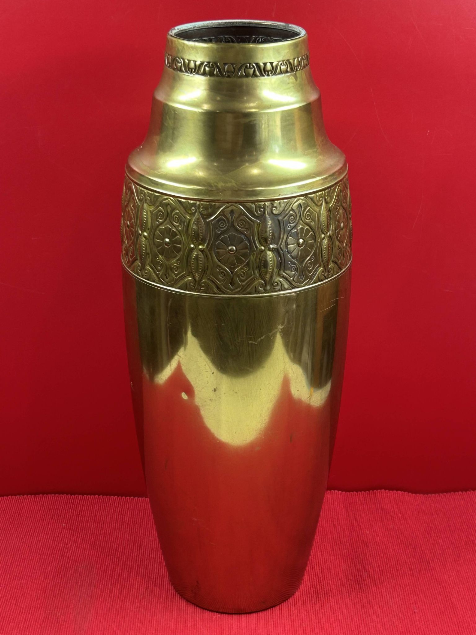 Dinanderie - Grand Art Deco Vase brass 40 cm