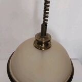 80s Vintage Adjustable Height Pull Cord Pendant Light