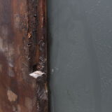 Art nouveau entrance cherry tree wood coat rack with mirror 1890s