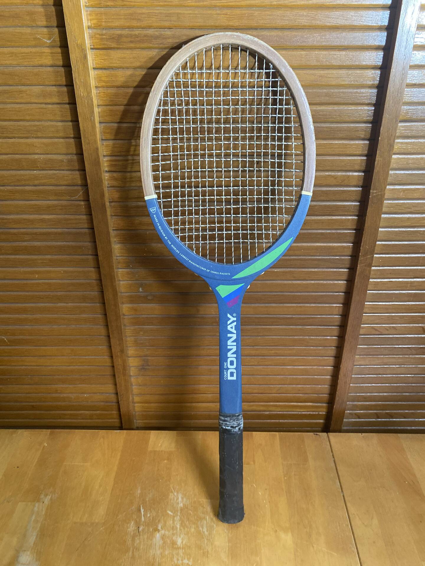 Vintage donnay court one wooden tennis racket #e191