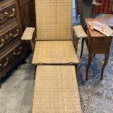 Rattan bamboo chaise longue 1920's