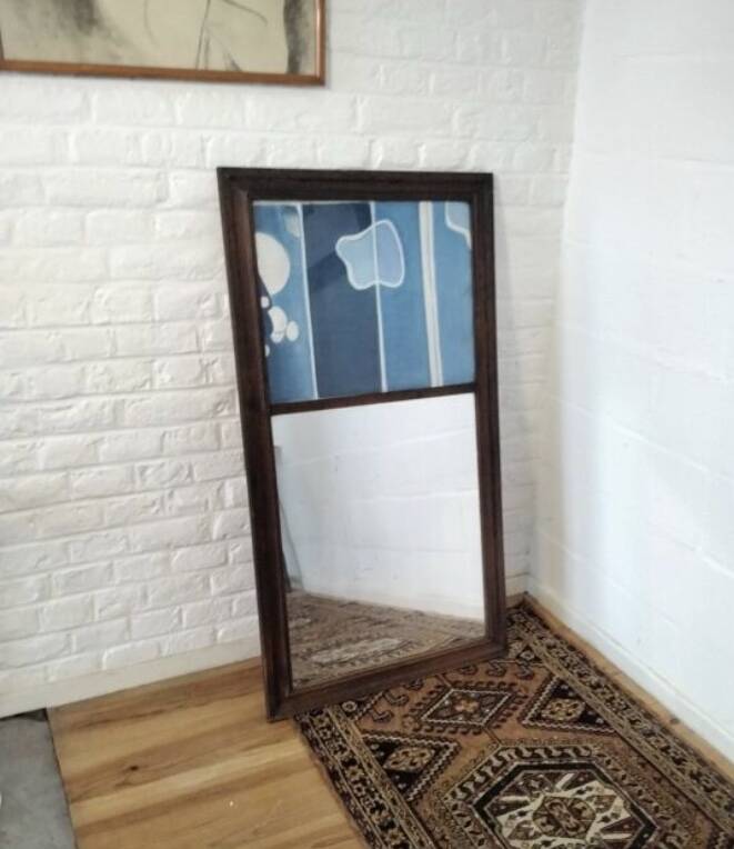 Trumeau mirror with abstract decoration