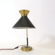 Lampe de bureau diabolo noire et or, Jumo, 1950/1960