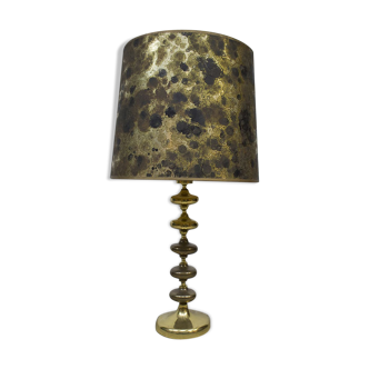 Lampe de table en laiton vintage style Hollywood Regency
