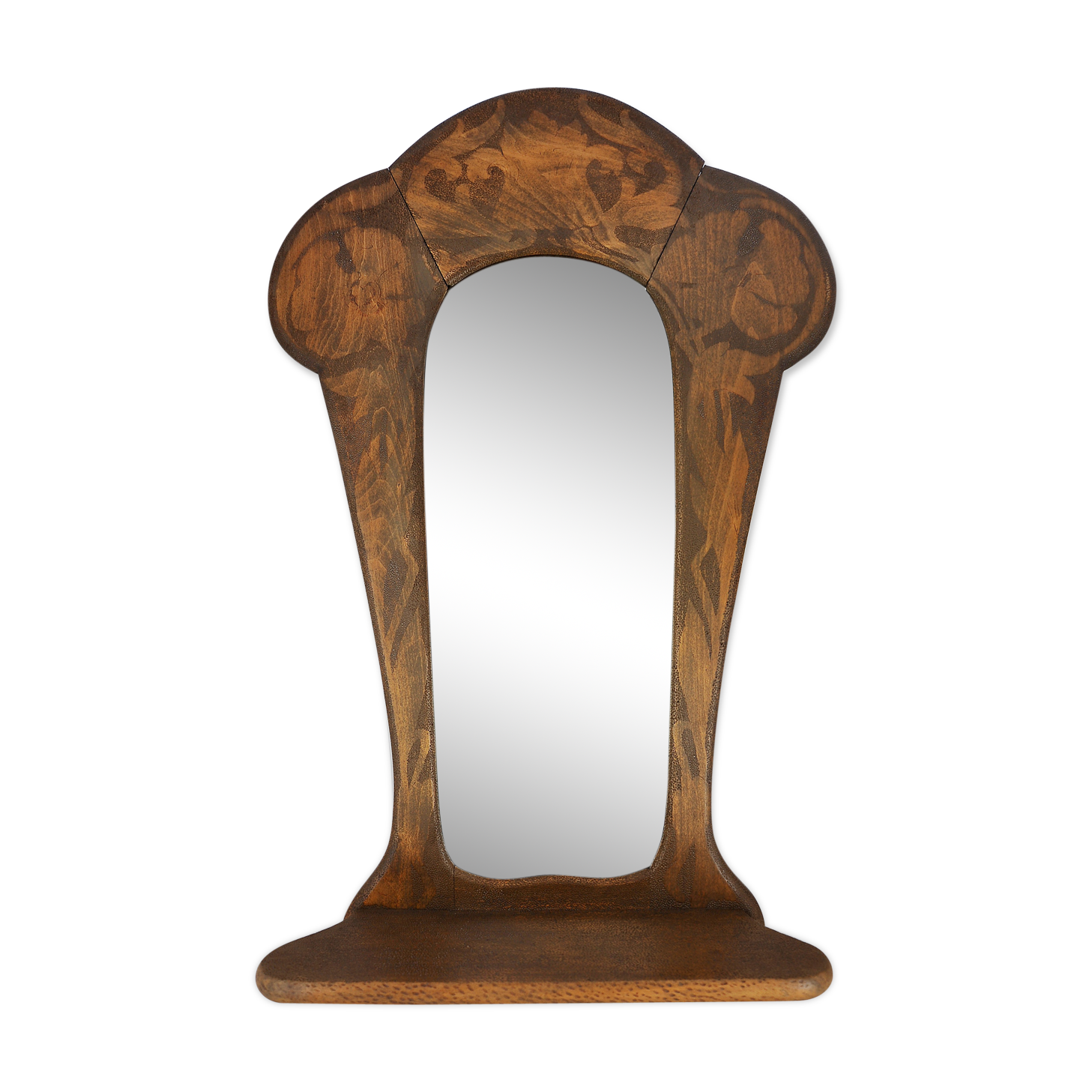 Mirror wooden carved Art Nouveau style around 1930 53x85cm