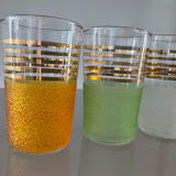 Series of 6 vintage glasses