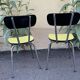 Chaises formica jaune et noir