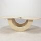 Italian travertine coffee table, 1980s