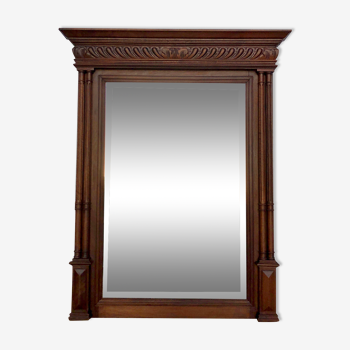 Rectangular mirror, wooden trumeau 120x139