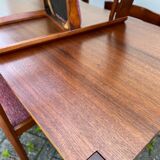 Teak wood dining table with 6 vintage rosewood chairs