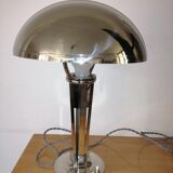 Chrome mushroom lamp