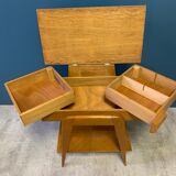 Vintage worker with compass feet