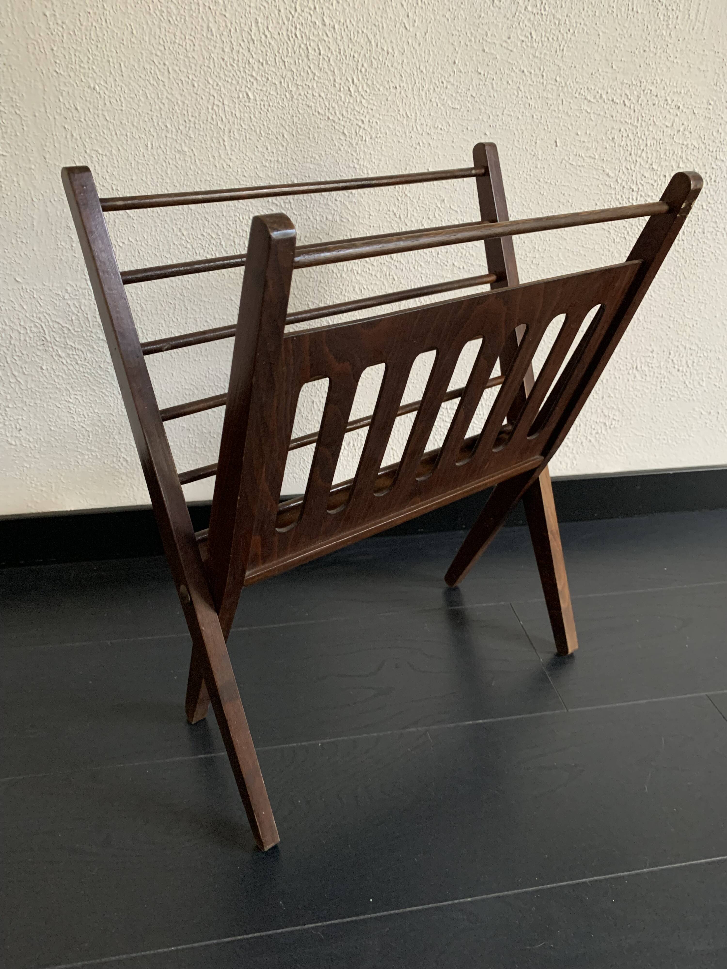 Vintage 1960 Cees Braakman vinyl magazine rack - 56 x 45 cm
