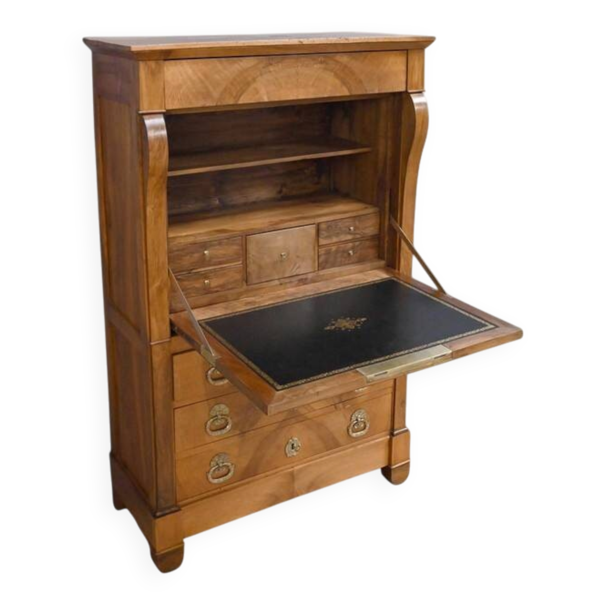 Secrétaire en noyer, style Restauration – Milieu XIXe