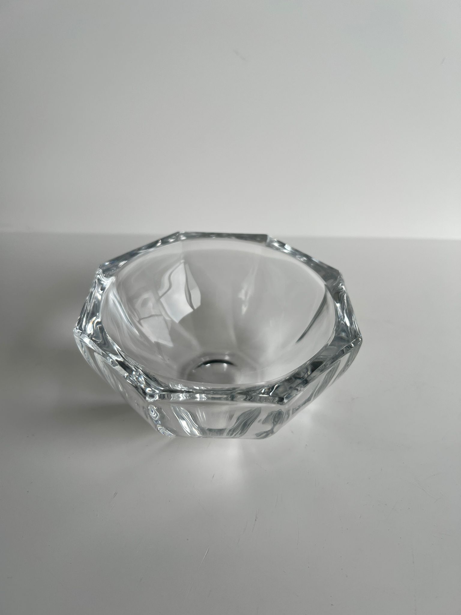 Octagonal glass cup D: 11,5cm