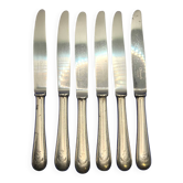 Lot de 6 petits couteaux de la Marine en métal argenté Christofle