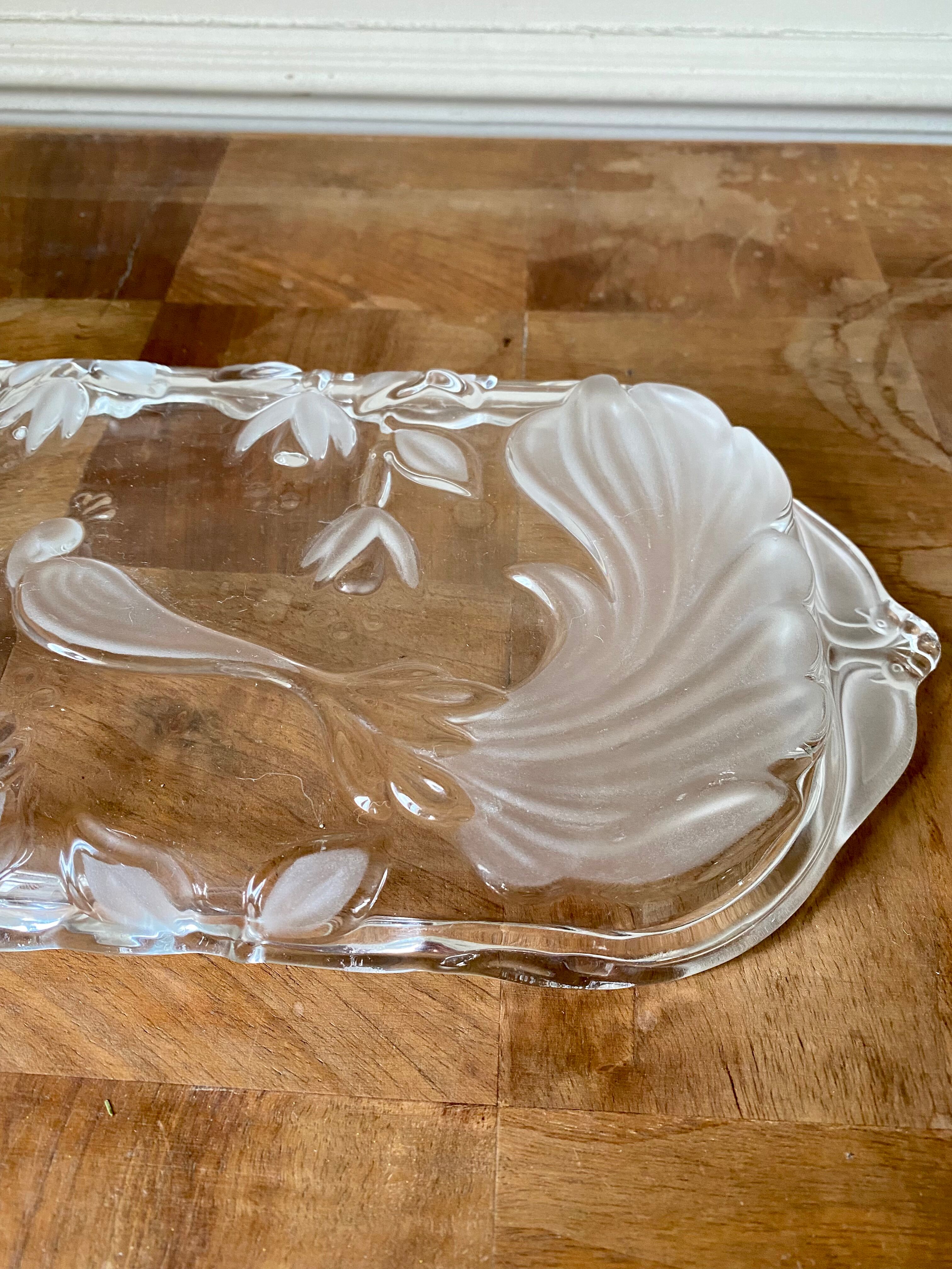 Antique glass cake dish