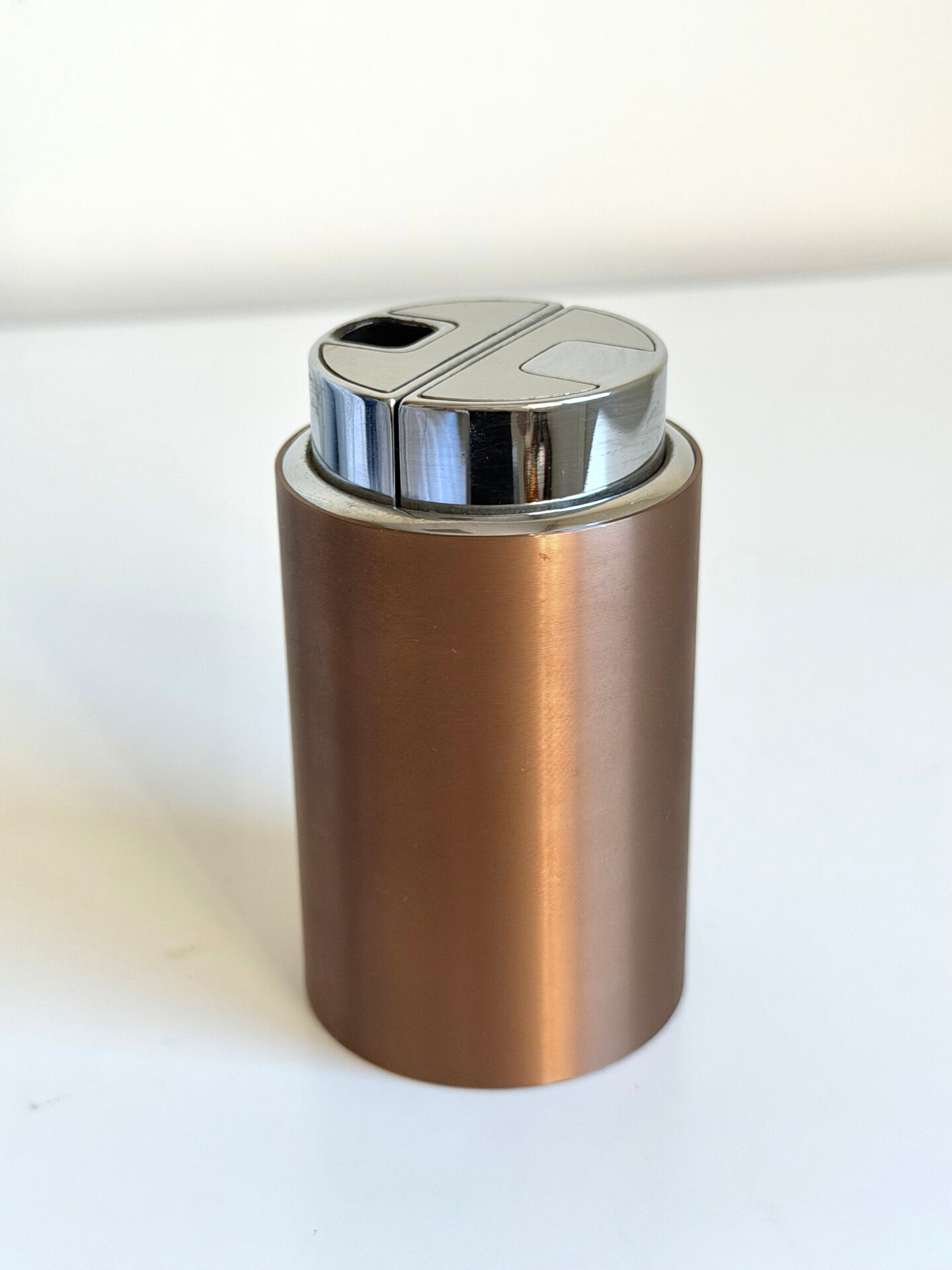 Minimalist Vintage SAROME Japan Table lighter modernist in Copper