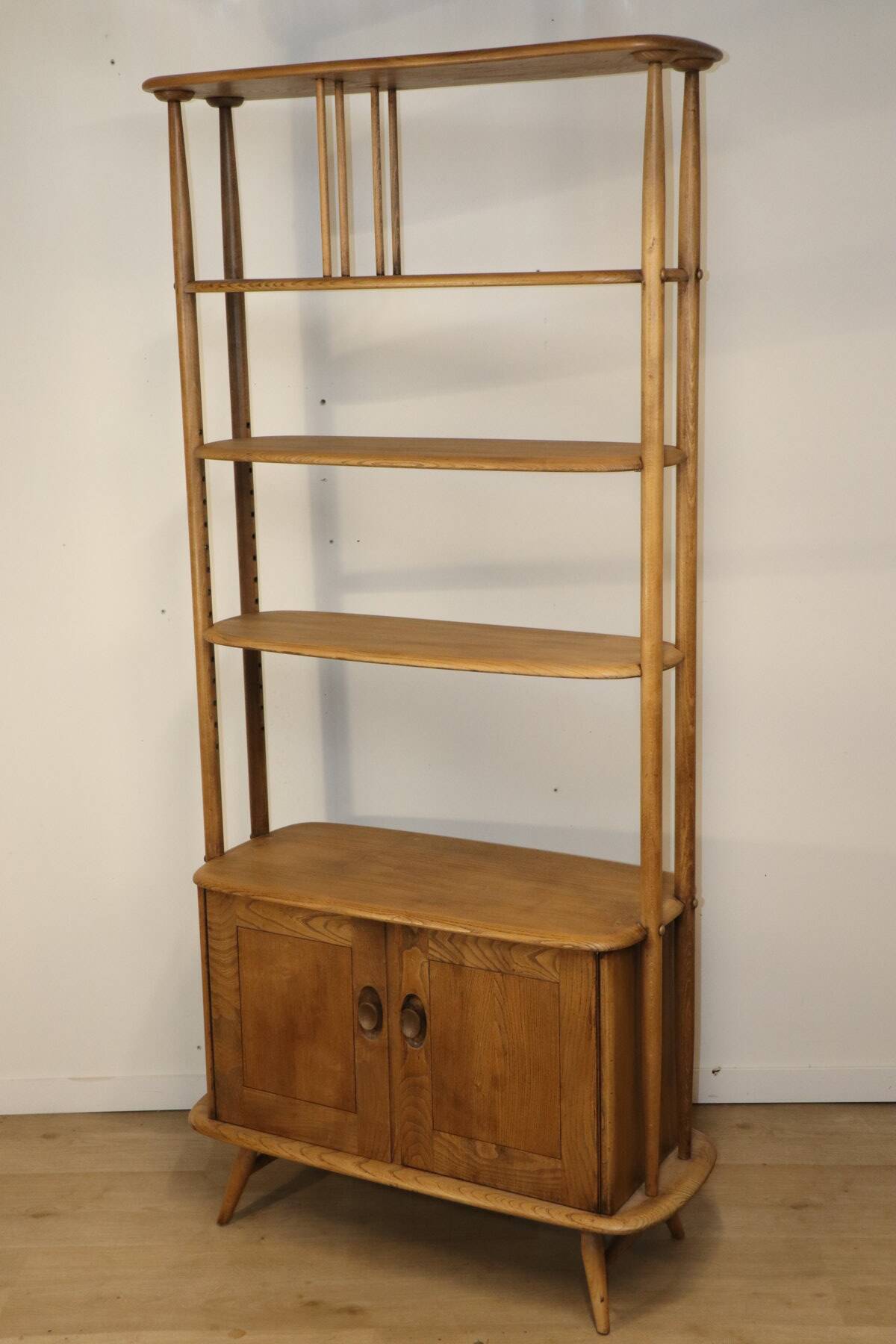 Vintage Ercol wooden bookcase, 1960