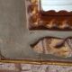 Golden wooden wall mirror 70s 70x115cm