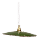 Vintage lampshade pendant light in green enameled sheet metal