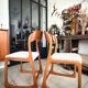 Ancienne paire de chaises Baumann traîneau vintage