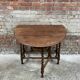 Antique Oak Oval Drop-Leaf Table with Barley Twist Legs – Gateleg Tabl