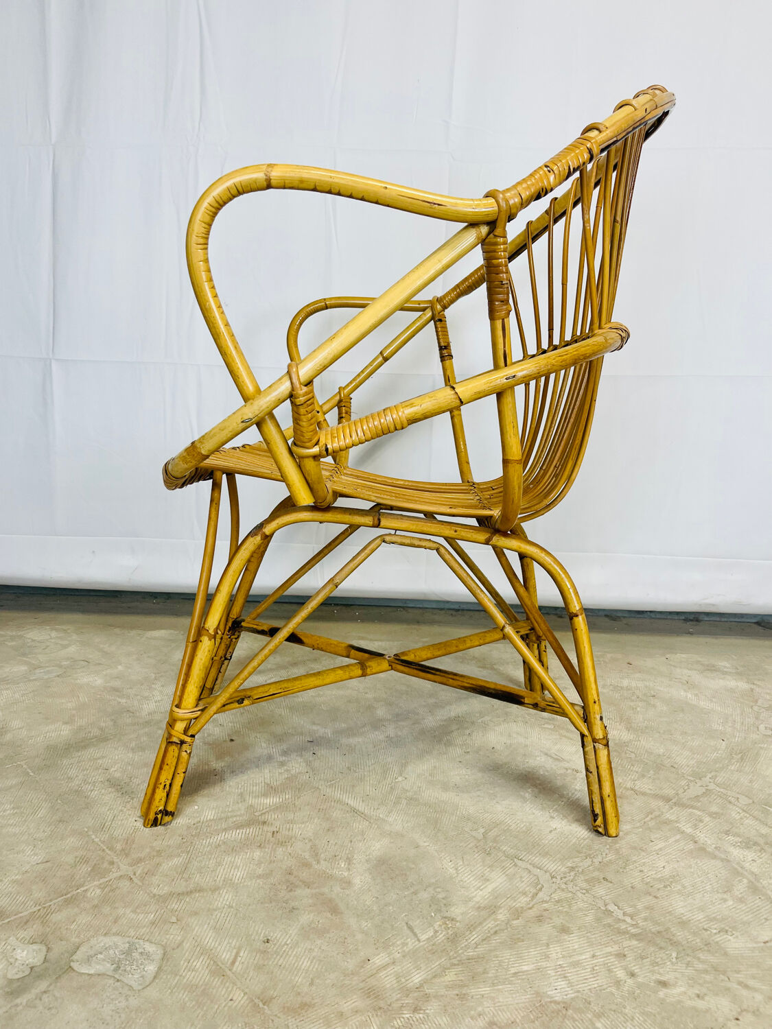 Rattan armchair
