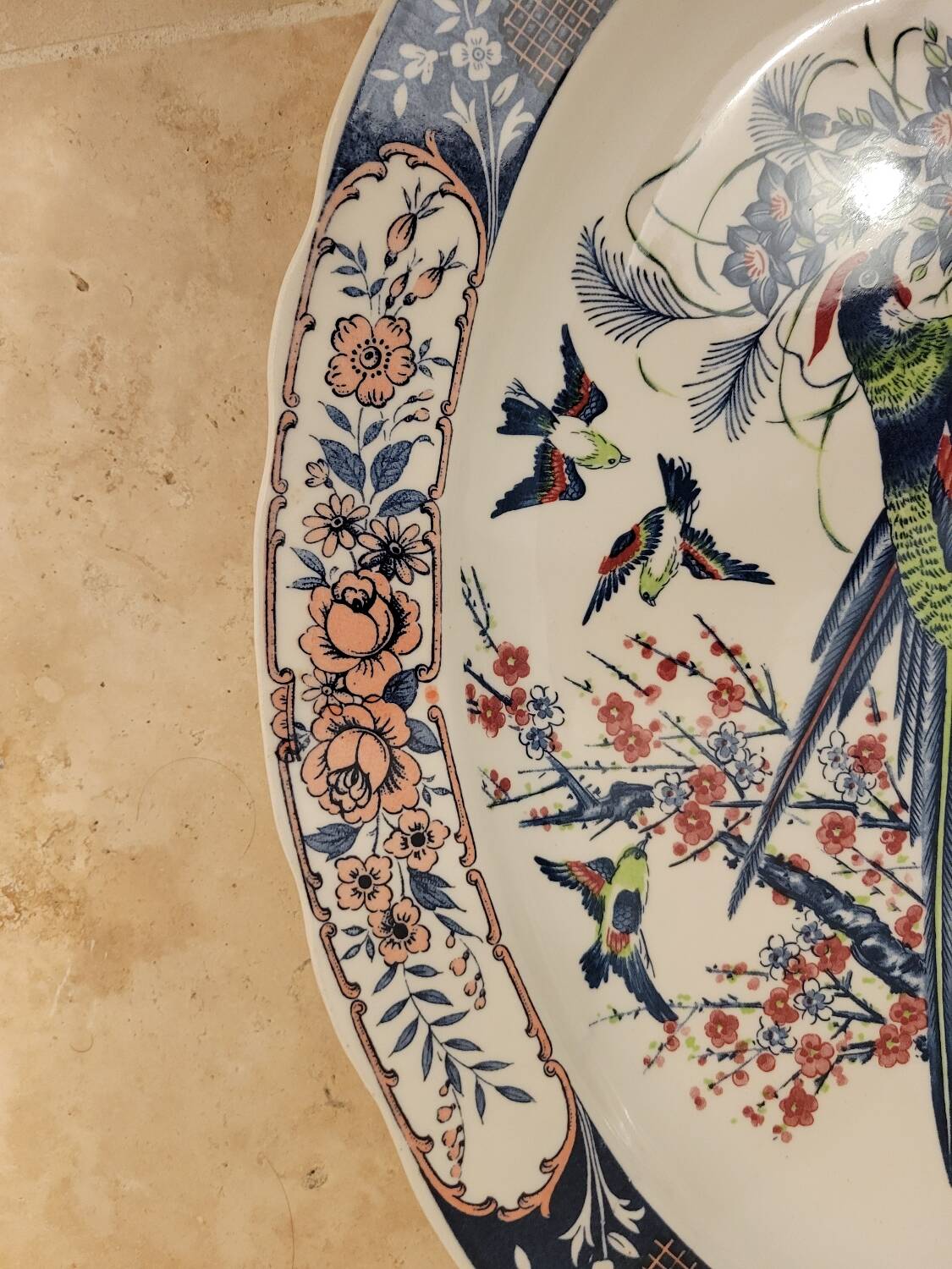 Large Japanese Bird Dish