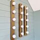 Set of three wall sconces in solid brass, 1970s-80s.