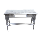 Vintage rattan garden console table