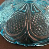 Fruit cup on blue-bubbled glass peder