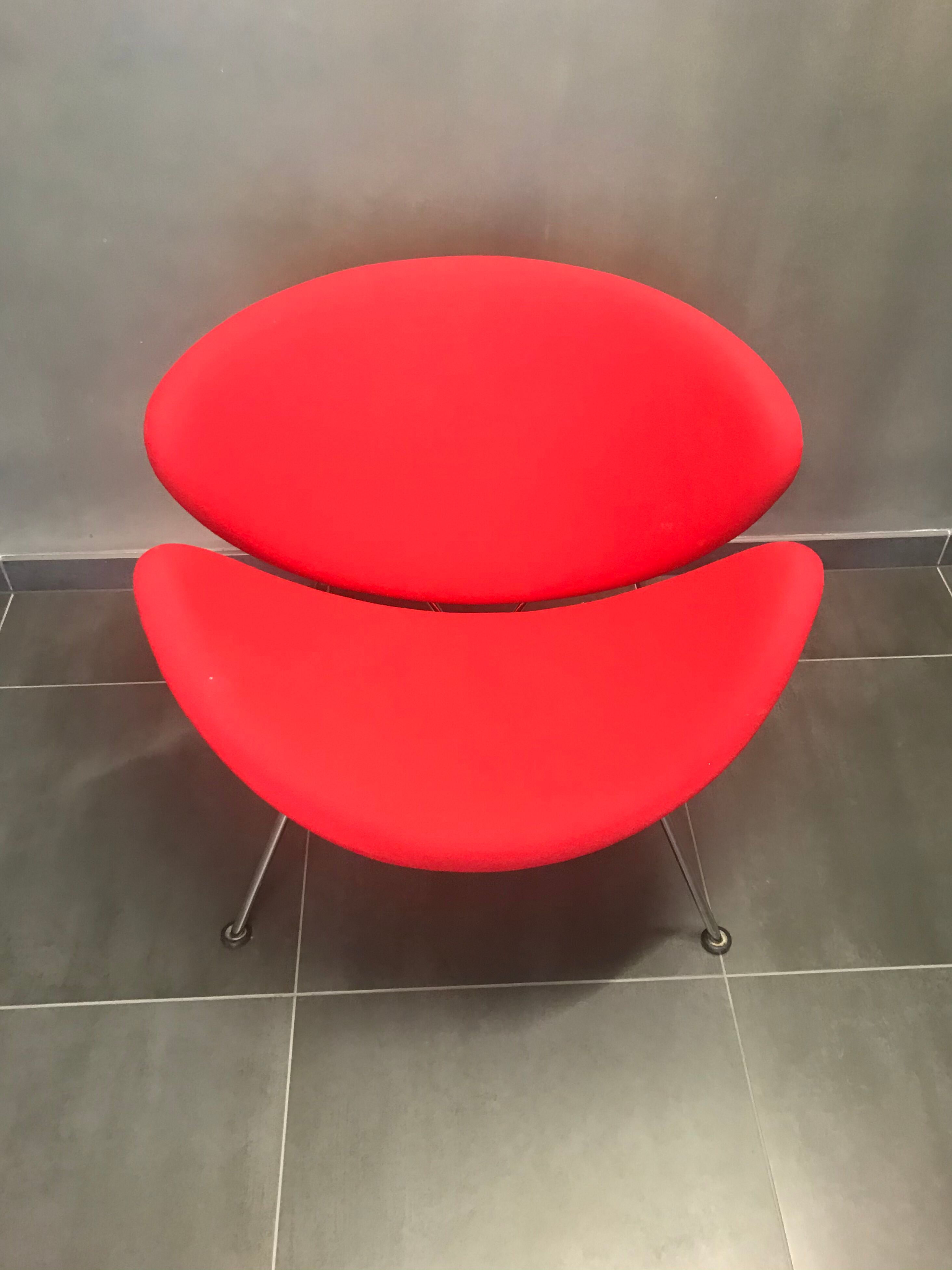 Pierre Paulin slice orange chair