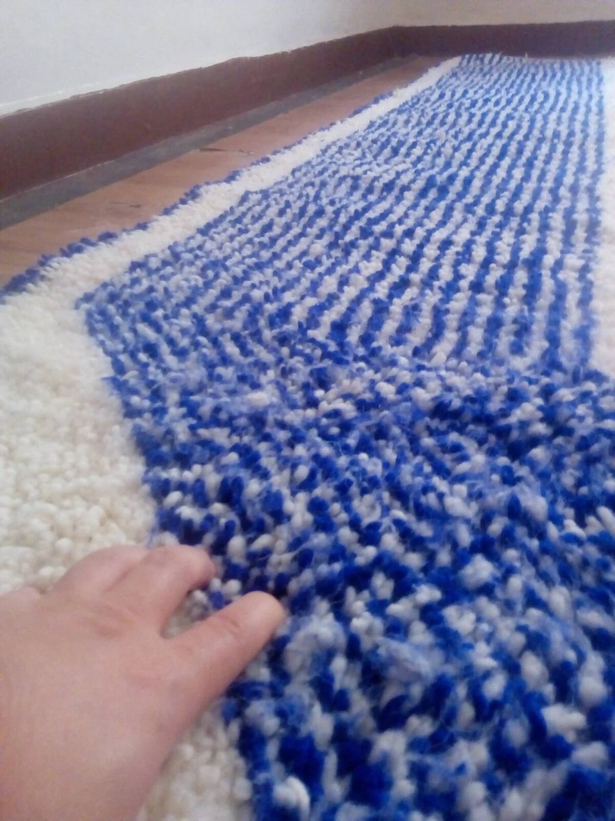 Tapis berbère en laine fait main 2.5 x 1.5 m