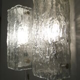 Mid-century ice glass wall sconces from kaiser idell / kaiser leuchten, 1960s, set of 2