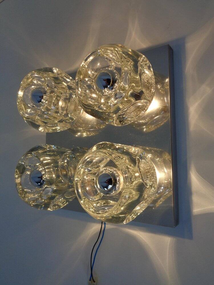 Space Age Glass Cube Lamp from Peill & Putzler, 1960s