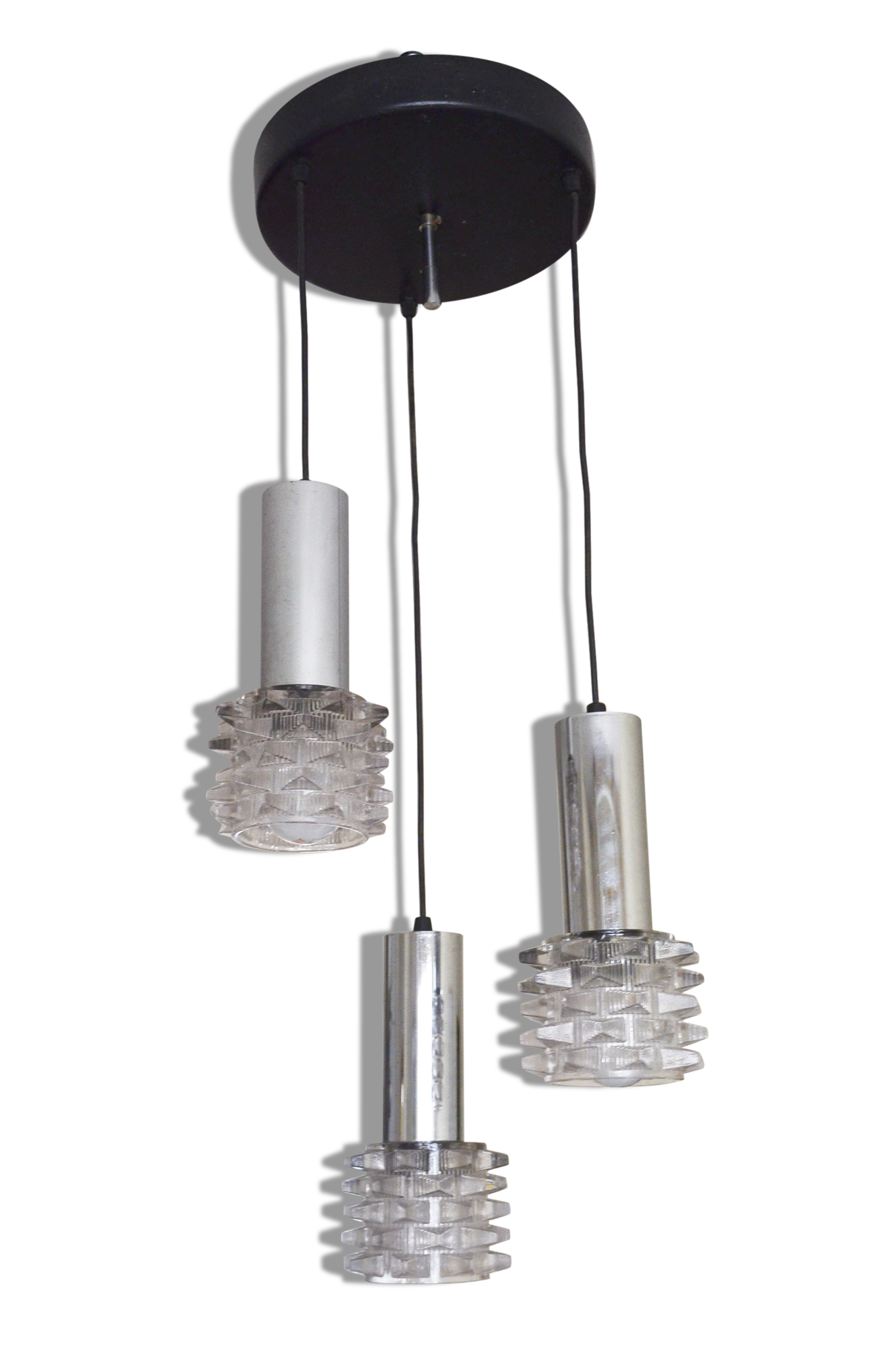 Suspension cascade Raak Amsterdam glass metal years 70