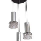 Suspension cascade Raak Amsterdam glass metal years 70