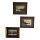 Watercolors on paper depicting rocky coasts 20th century by L. Roger