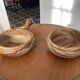 Duo de raviers en bois - coupelle vintage