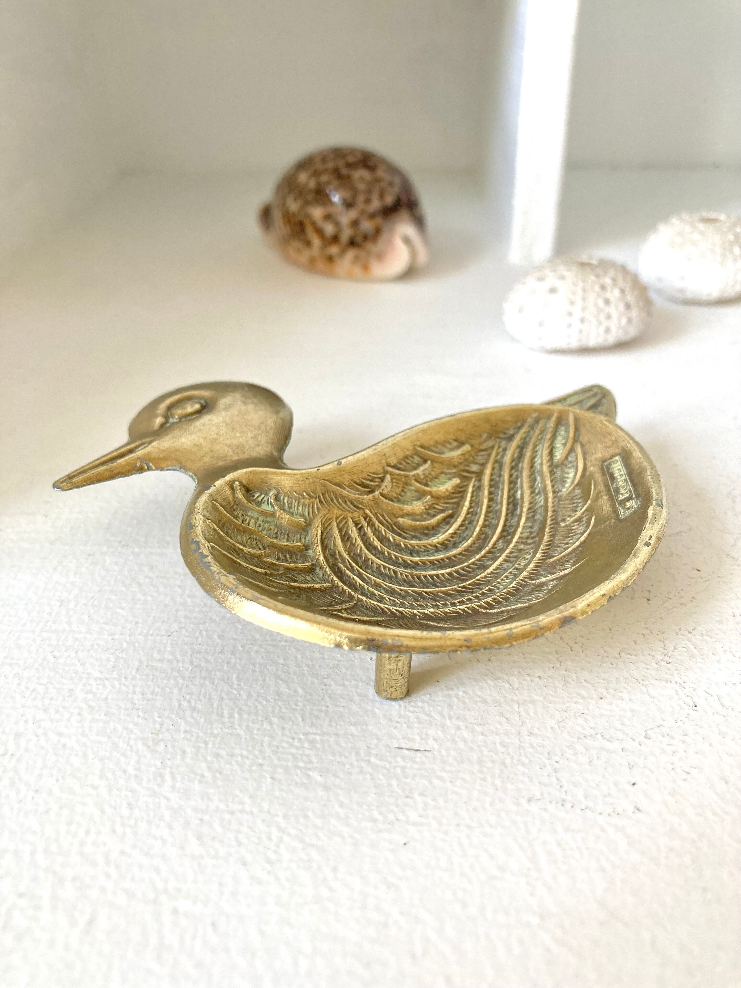 Brass ashtray duck