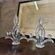 Pair of crystal candlesticks Vannes le Chatel Lorraine