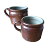 Set of 2 stoneware pots