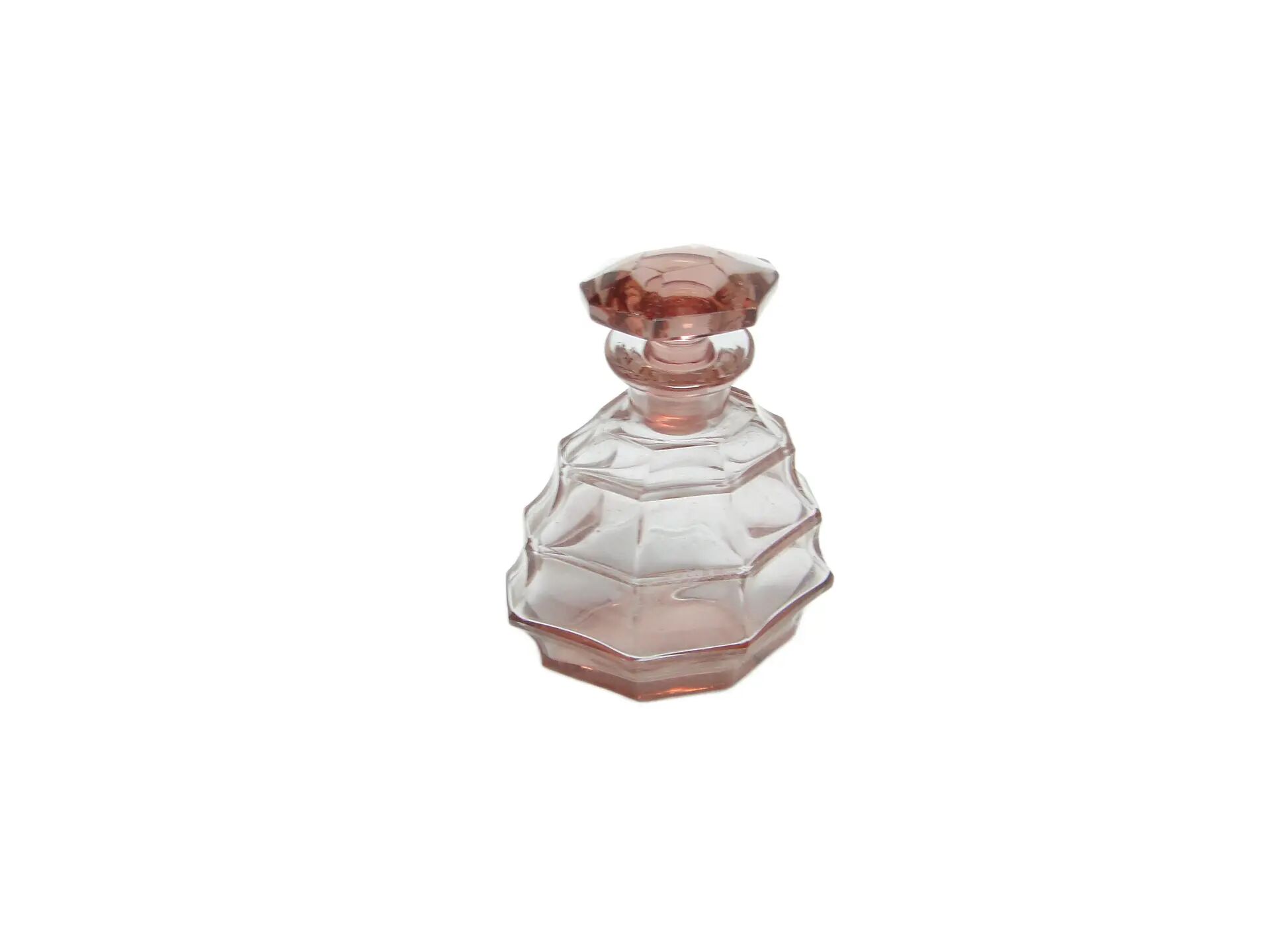 Carafe Art Déco, cristal rose, Moser, Tchécoslovaquie, années 1930.