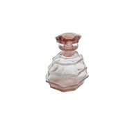 Art Deco decanter, pink crystal, Moser, Czechoslovakia, 1930s.