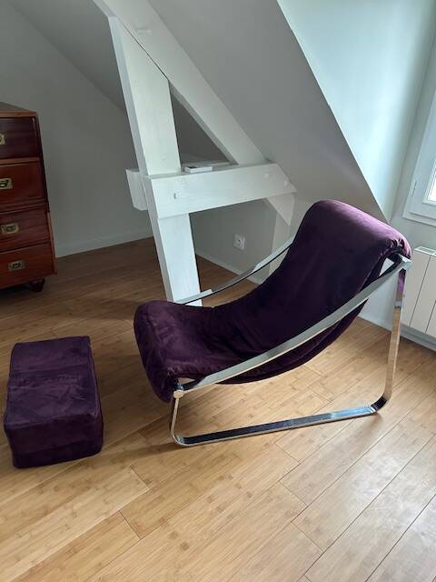 Vintage armchair & ottoman 70s