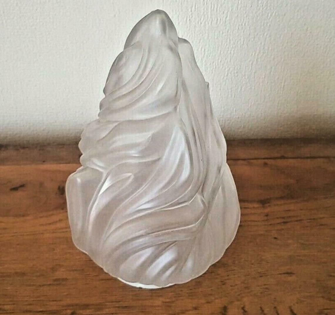 French vintage opaque glass decorative flame shade replacement shade